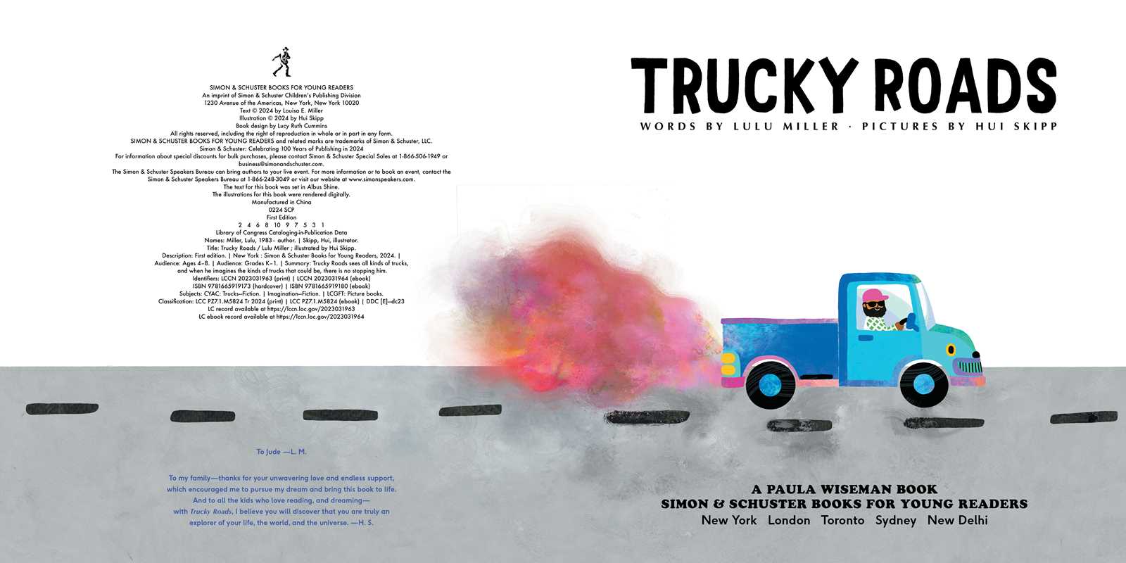 Trucky Roads by Lulu Miller: Hardcover; 40 pages / English