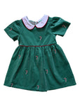 Piping Prints Green Dress Candy Canes
