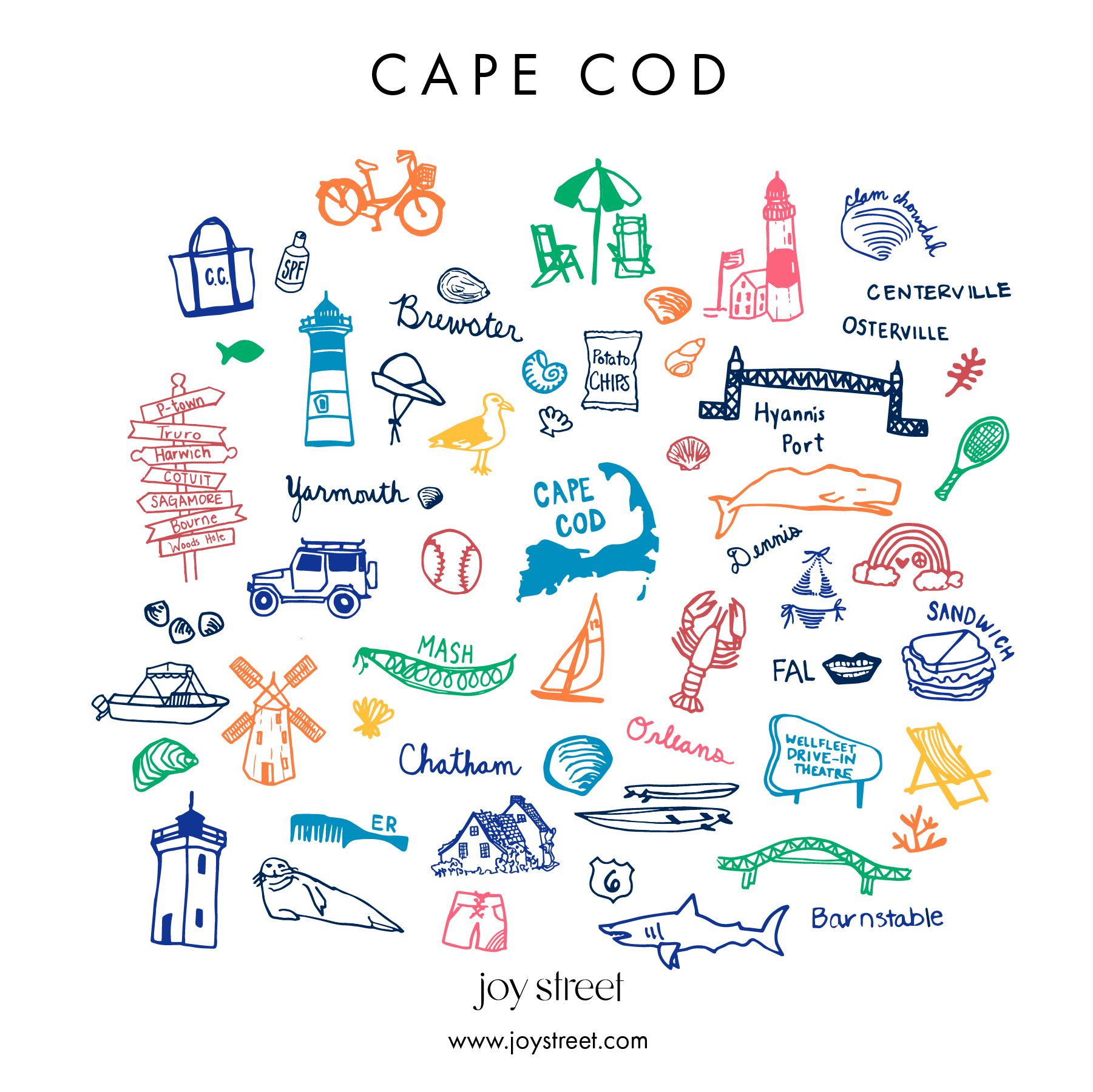 Cape Cod Kid's Pocket Tee