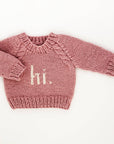 Hi. Rosy Crew Neck Sweater