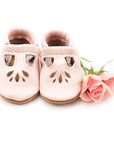 Rose Blush Lotus T-Strap Infant Baby Shoes