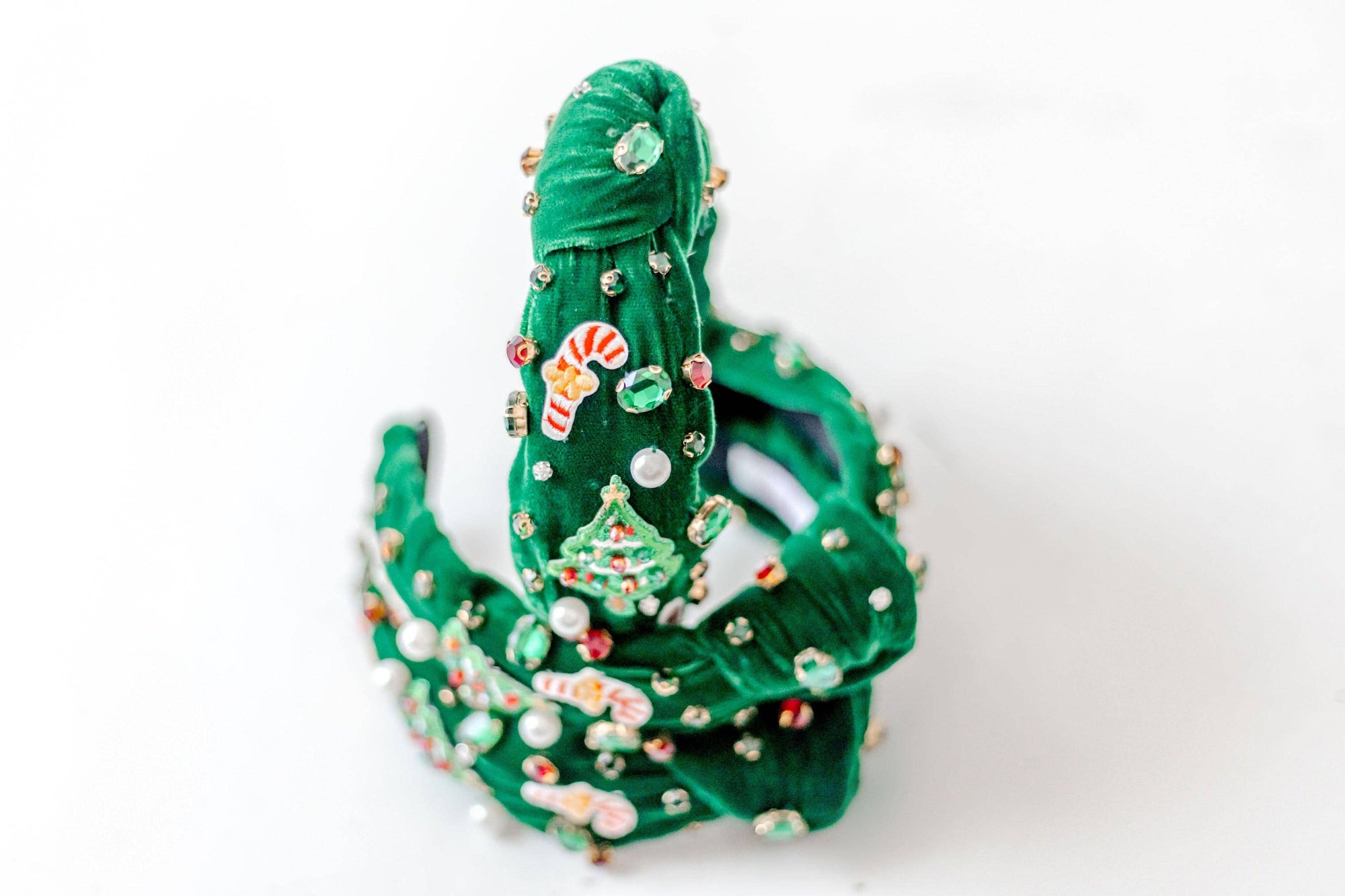 Beaded Headband - Christmas Craze: Green