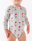 Rash Guard Swimsuit - Seaside Blooms