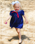 Nautical Sailor Dress: Navy