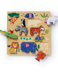 10-Piece Stacking Wood Puzzle - 123 Barnyard