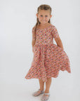 Short Sleeve Twirl Dress in Posy Pop: Posy Pop