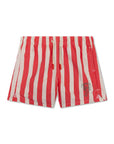 Swim Shorts - Beige/Red - Lobster Stripe