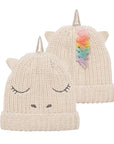 Rainbow Unicorn Knitted Hat 7-10 Years