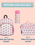 Pink and Gold Stars 14 oz Steel Bottle
