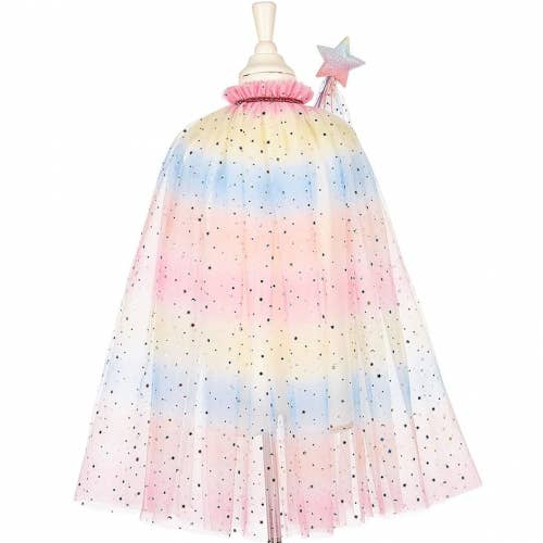 Unicorn Costume Cape Set w/ headband & wand (sz 3-4 yrs)
