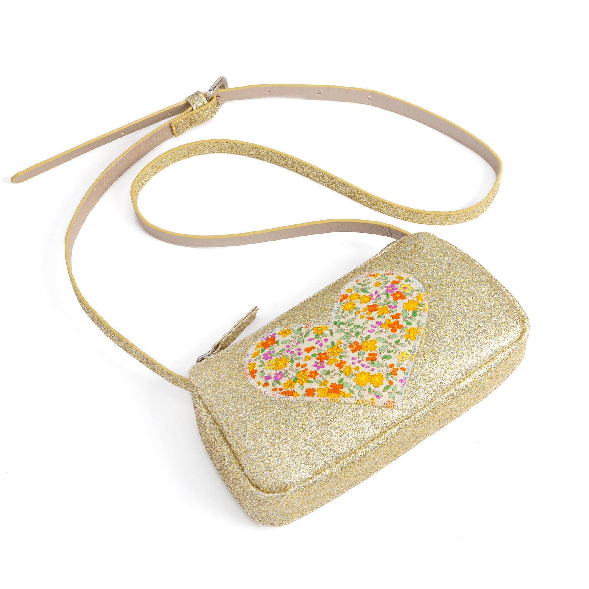 Little Girls Glitter Sparkle Purse with Heart : Vintage Rose