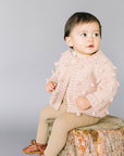 Popcorn Cardigan, Blush | Baby & Kids Valentine's Sweater: 6-12 mths