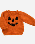 Jack-o-lantern Pumpkin Hand-Knit Sweater