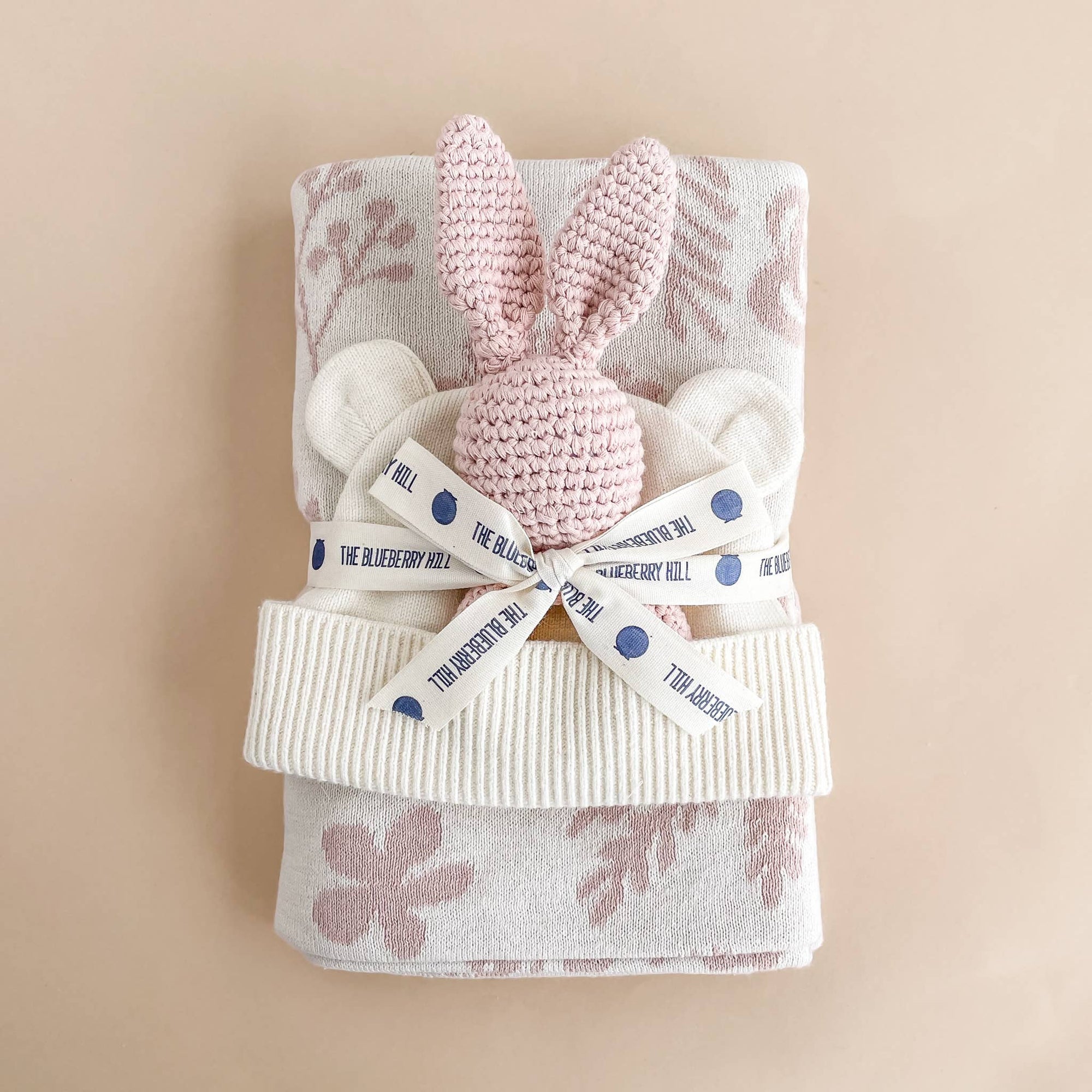 Teether Bunny Pink Rattle Spring Summer Baby Gift: Pink