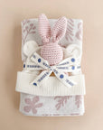 Teether Bunny Pink Rattle Spring Summer Baby Gift: Pink