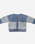 Stripe Cardigan Blue Baby Boy Sweater Cream