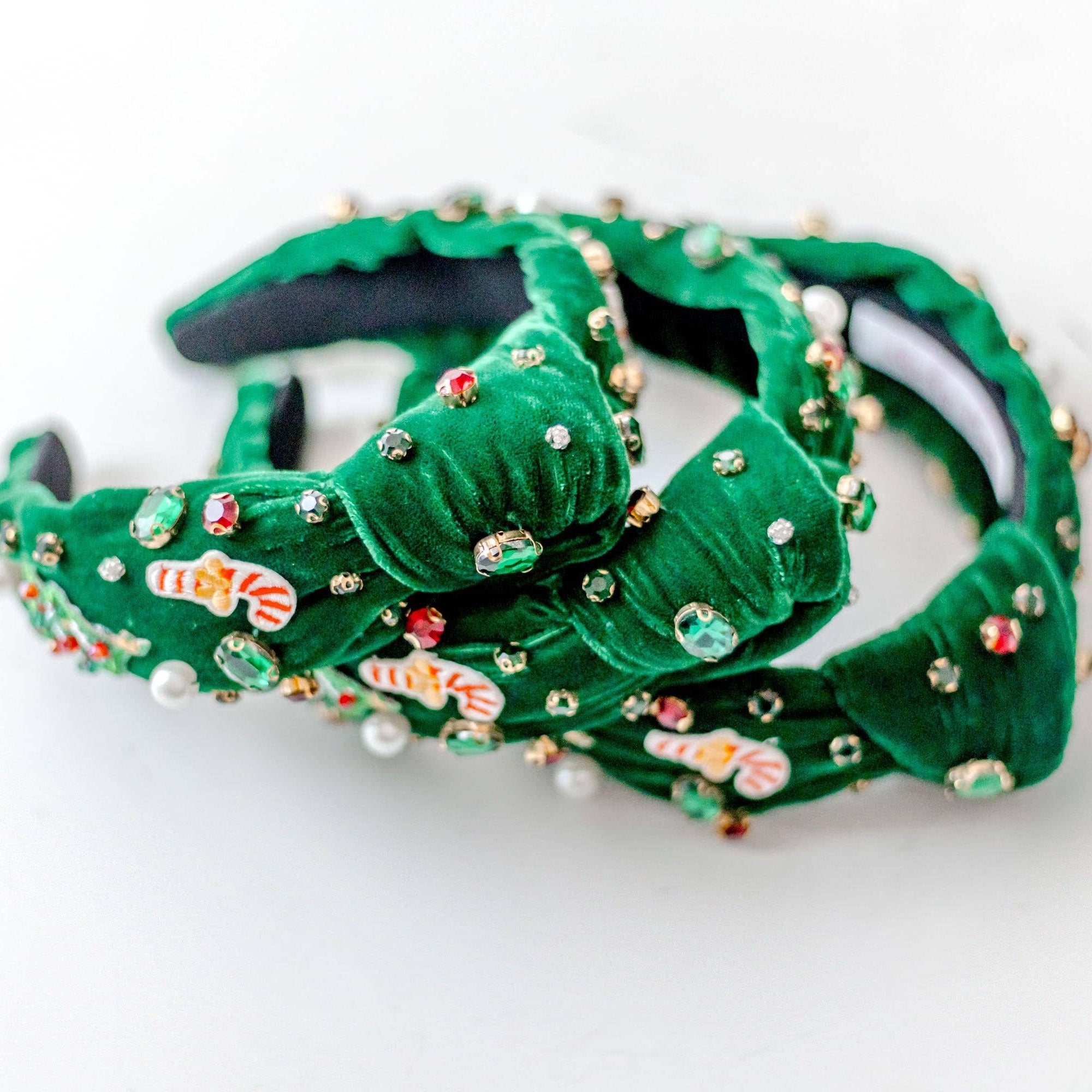 Beaded Headband - Christmas Craze: Green