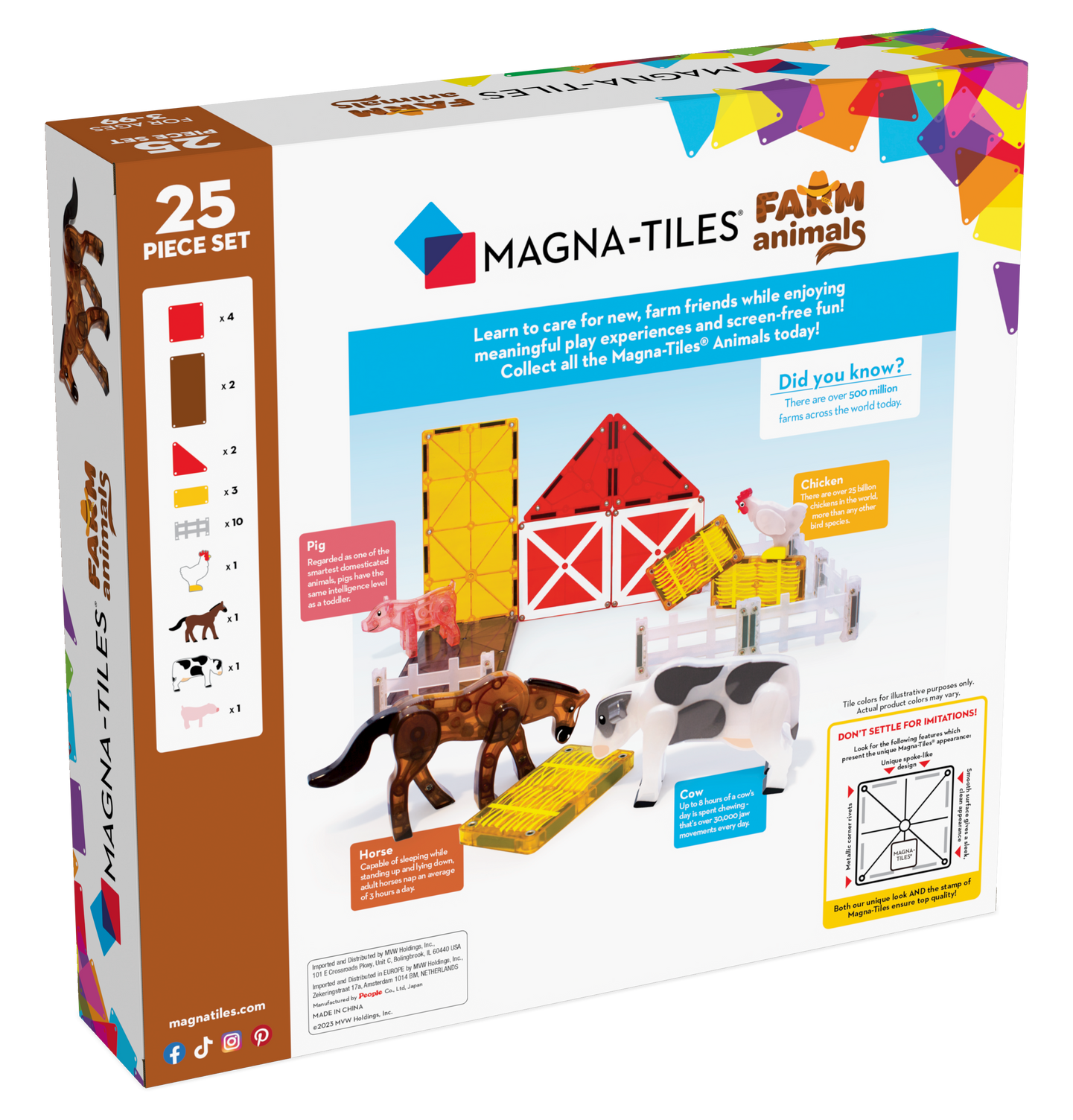 Magna-Tiles Farm Animals 25-Piece Set