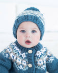 Fairisle Slate Cardigan Sweater for Baby & Toddler