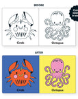 Color the Ocean Color Magic Bath Book