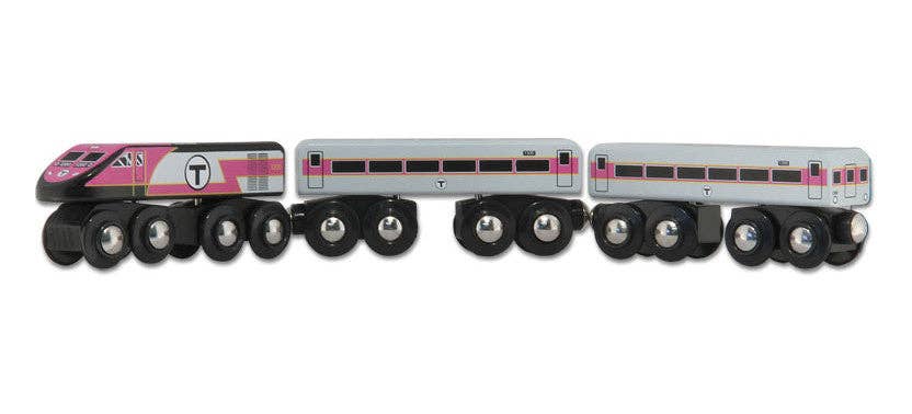 Boston MBTA Commuter Rail Wooden Toy Train