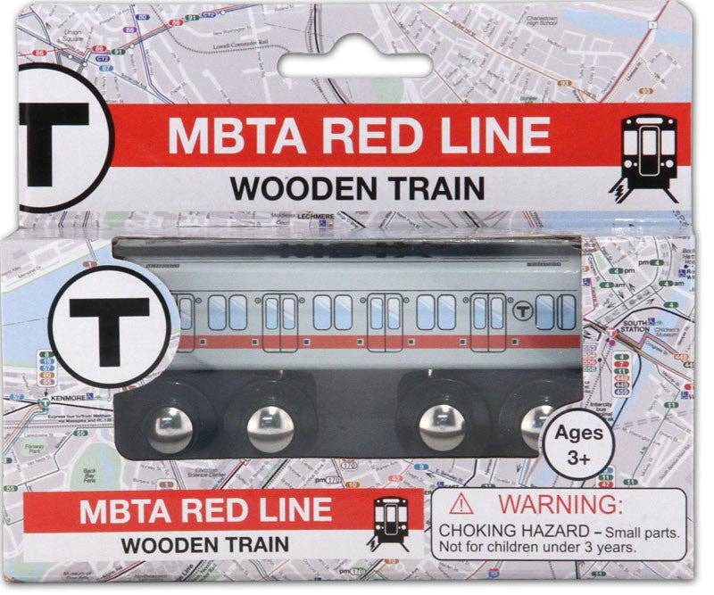 Boston MBTA Red Line Wooden Toy Train