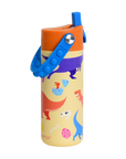 Fidget Handle Kids Stainless Bottle 18oz Dino Rage