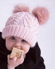 Blush Pink Fluffer Beanie Winter Hat