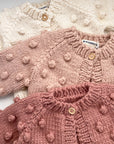 Popcorn Cardigan, Blush | Baby & Kids Valentine's Sweater: 6-12 mths