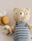 Teether Bee Cotton Crochet Rattle Spring Summer Baby Toy: In Stock