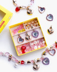 Pink & Purple Heart Charm Mini Bead Kit
