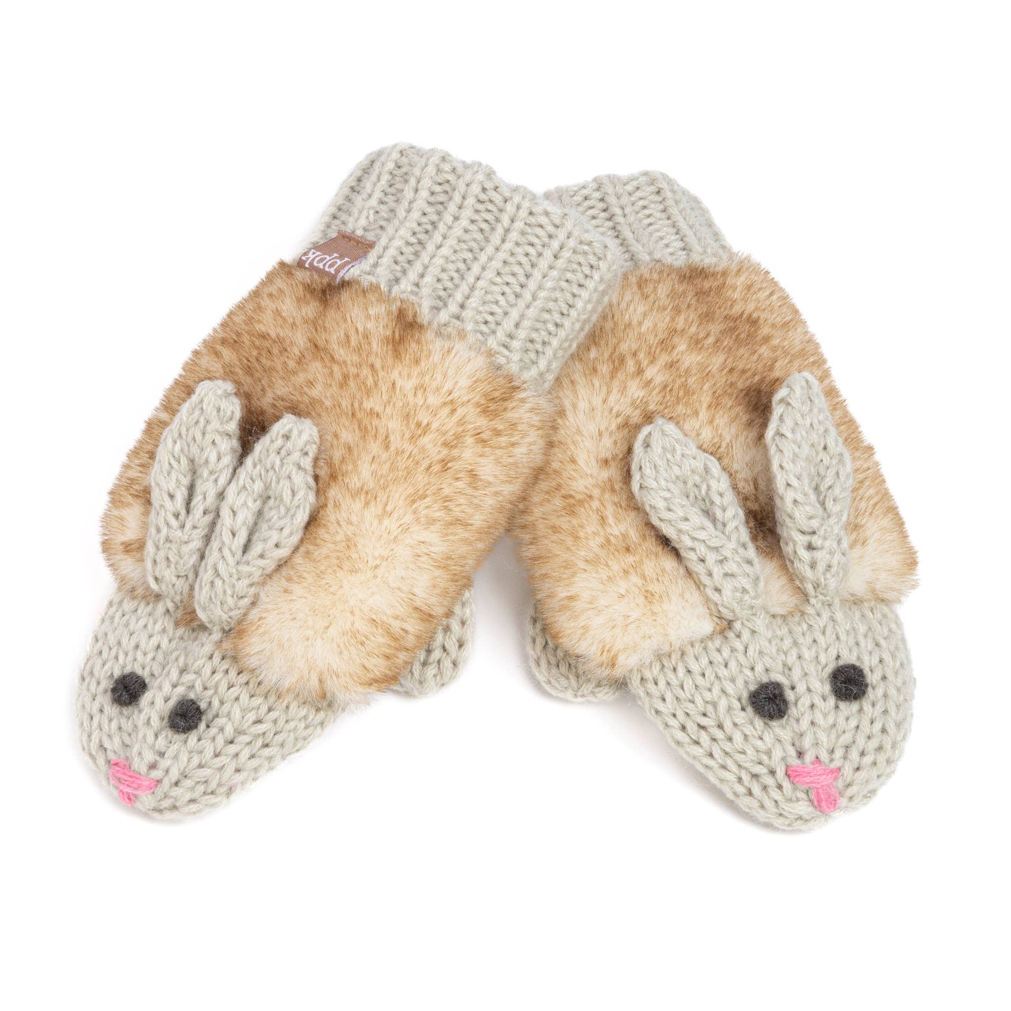Kids Bunny Rabbit Knit Mittens