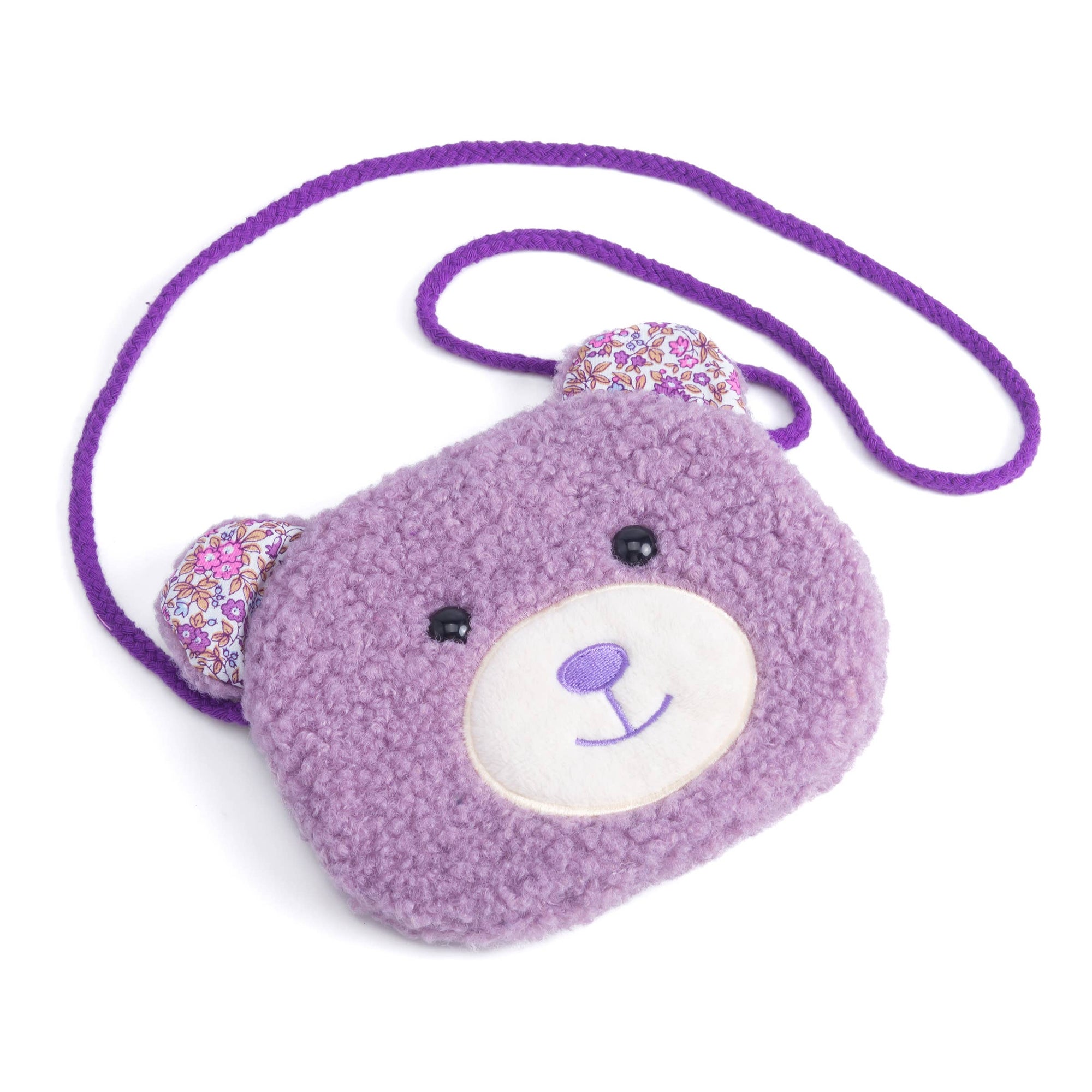 Cute Teddy Bear Purse for Girls from 3 to 10: Purple