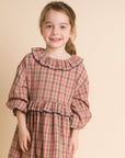 Ruffle Collar Dress | Lille Check