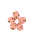 Jaipur Block Print Flower Scrunchie Set in Pink