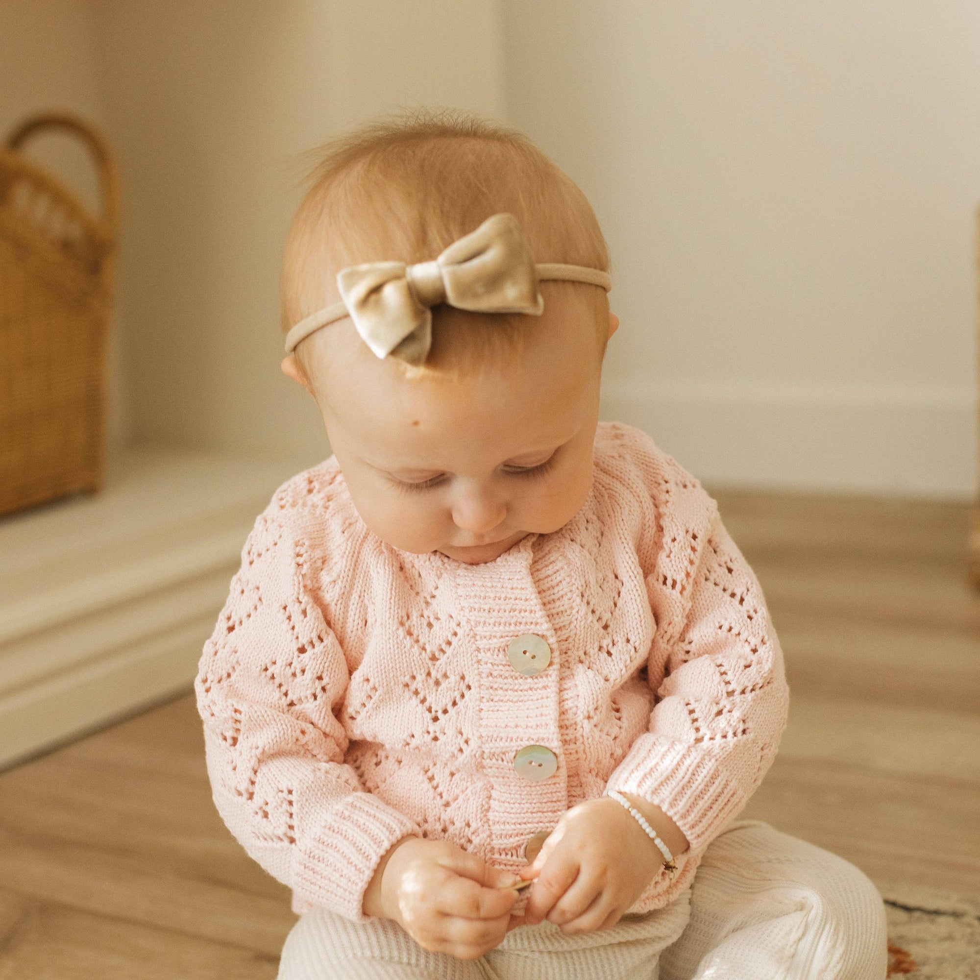 Heart Lace Blush Valentine Cardigan Sweater Baby & Toddler