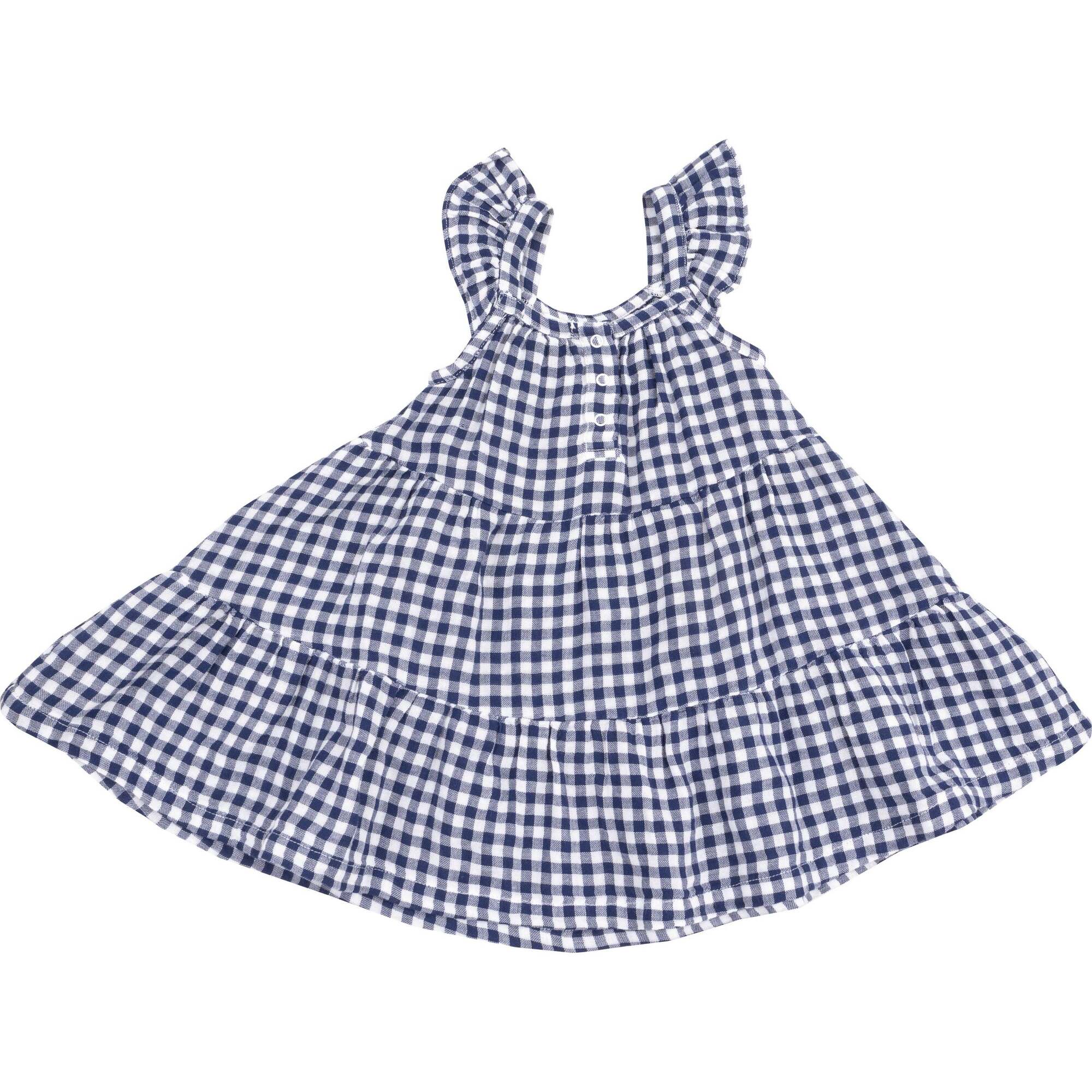 Angel Dear Navy Gingham Twirly Sundress