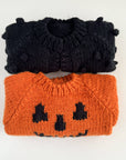 Jack-o-lantern Pumpkin Hand-Knit Sweater
