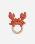 Crocheted Cotton Teether Crab Baby Gift Spring Summer Beach