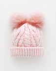 Blush Pink Fluffer Beanie Winter Hat