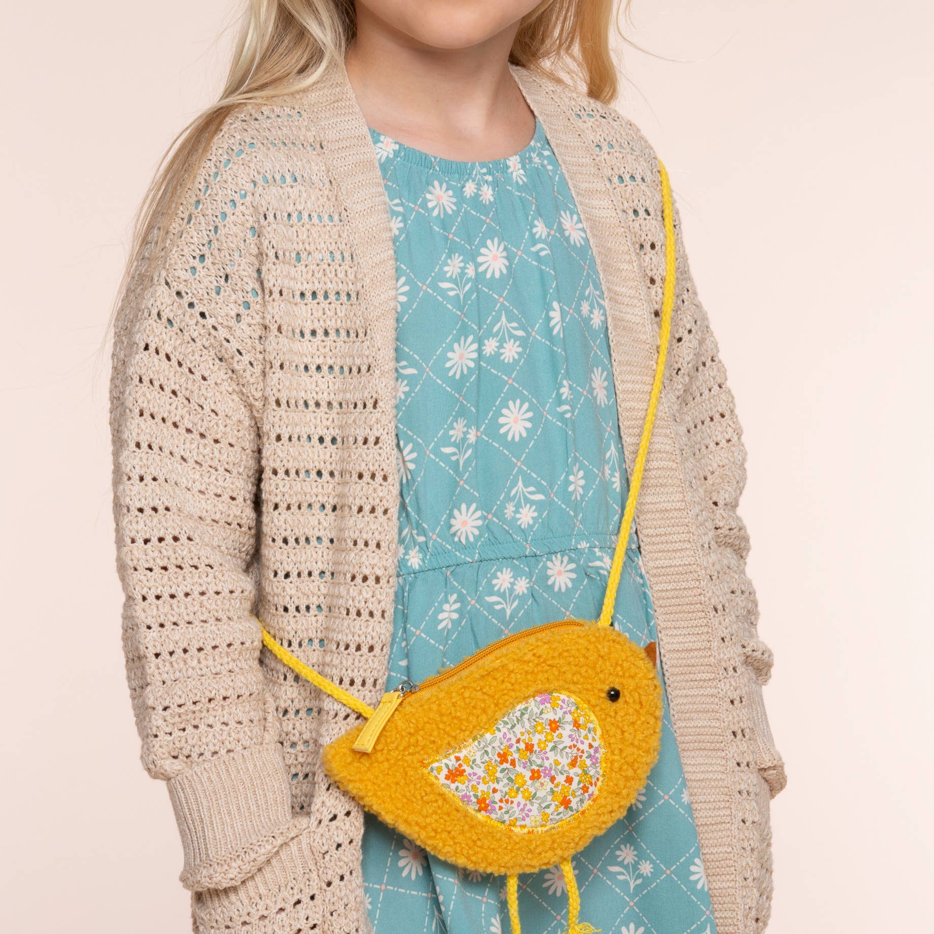 Bird Chick Plush Crossbody Purse- Toddlers and Little Kids: Yellow