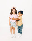Teddy Bear Patch Baseball hat: Denim / Baby (0-12M)