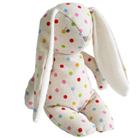 alimrose confetti spot linen bunny toy