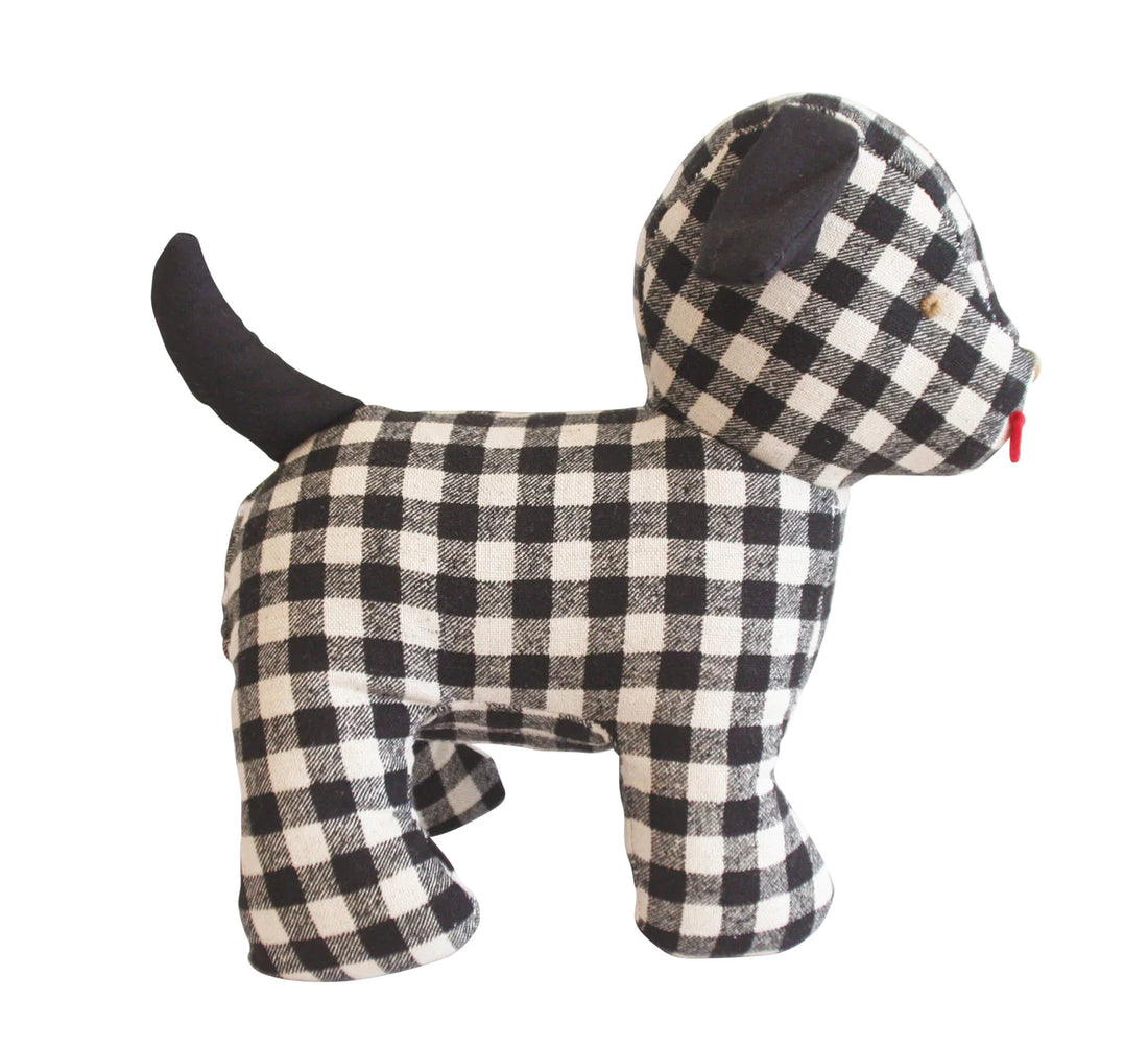 Alimrose Musical Puppy Black Check Linen