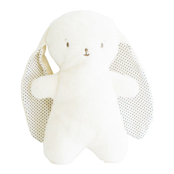 alimrose baby plush bunny toy with navy spot ears