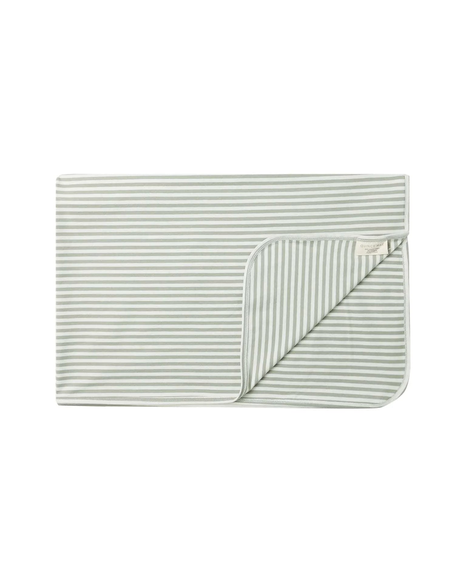 Quincy Mae Swaddle Fern Stripe
