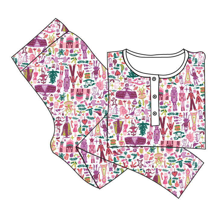 Nutcracker Women’s Henley Pajama Set