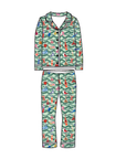 Oh Christmas Tree Women’s Button Front Long Pajama Set