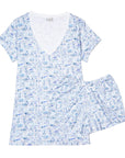 Joy Street Kids Women's Short Pajamas, blue
