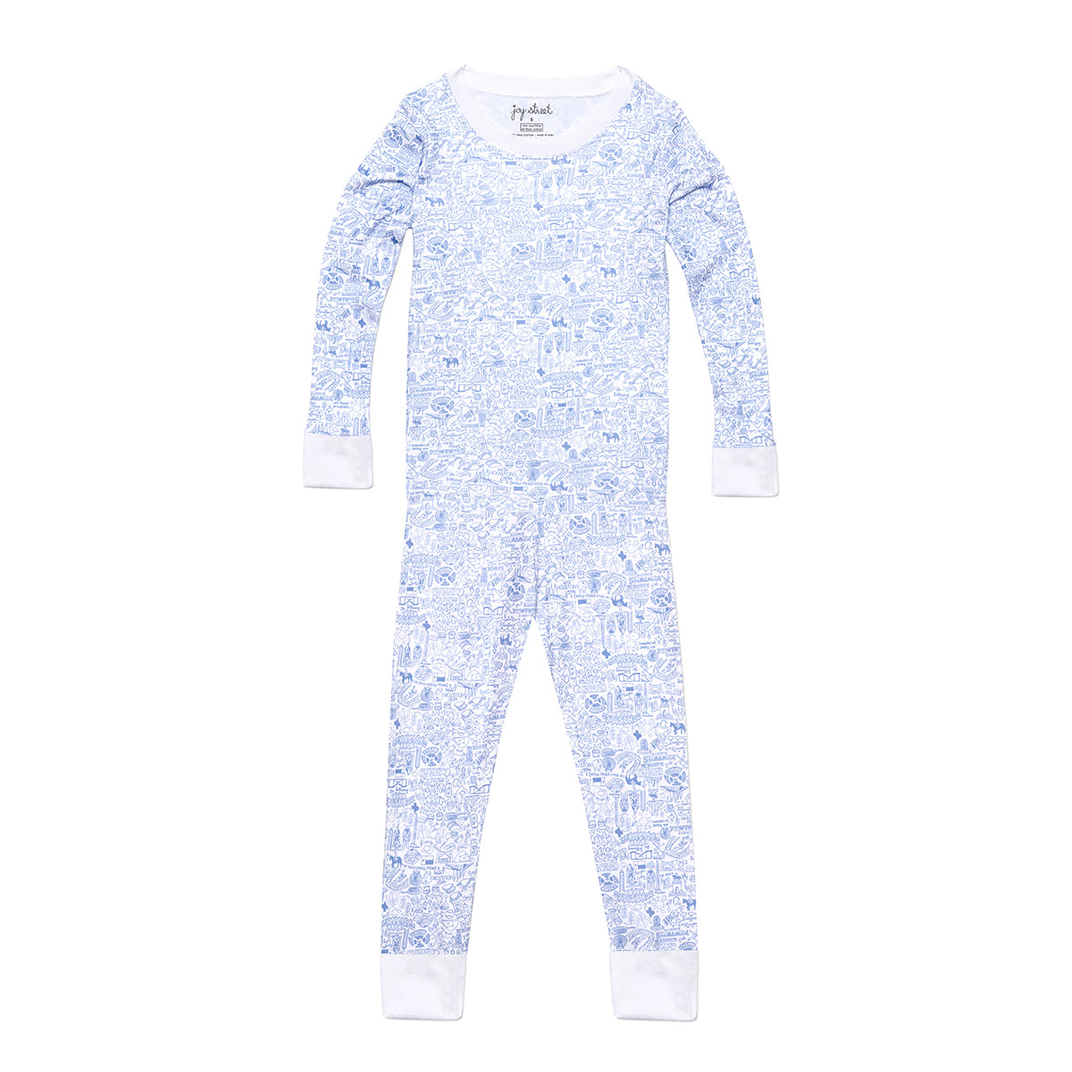 Joy Street Kids Houston print pajamas, blue